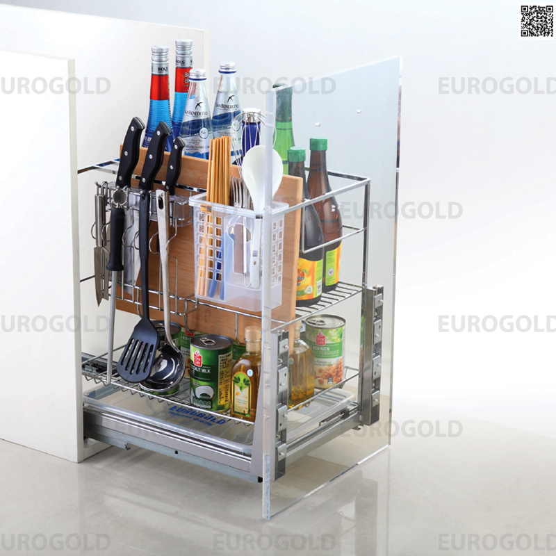 GIÁ DAO THỚT EUROGOLD EP40F NAN DẸT INOX MỜ