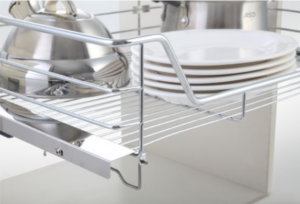 GIÁ BÁT ĐĨA INOX NAN ÂM TỦ GẮN CÁNH VÀ RAY GIẢM CHẤN EUROGOLD EG6270 - 10