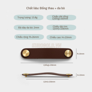 Tay nắm dây da bò khuy đồng cao cấp Eurogold BHGD1 - 102 510x510 1