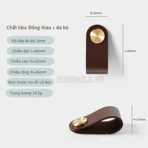 Tay nắm dây da bò khuy đồng cao cấp Eurogold BHGD1 - 103 510x510 1