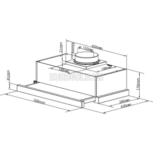 Hút mùi kéo rút mặt kính trắng Eurogold EUH01270Pro - 108 510x510 1
