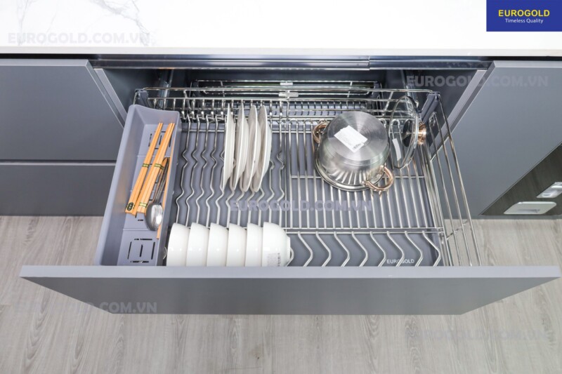 GIÁ XOONG NỒI VÀ BÁT ĐĨA ĐA NĂNG INOX 304 NAN OVAL EUROGOLD EPV6080F