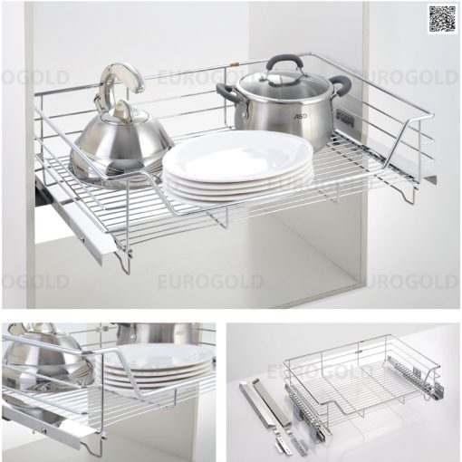GIÁ XOONG NỒI INOX NAN ÂM TỦ GẮN CÁNH EUROGOLD EG6160