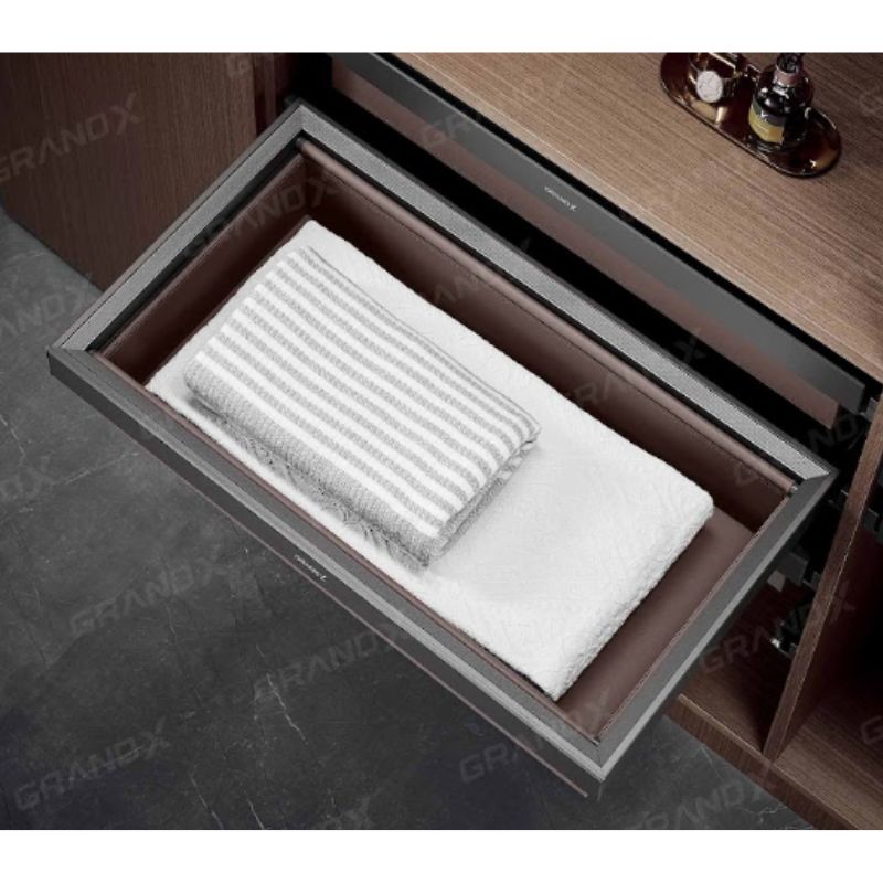 NGĂN KÉO ĐỰNG QUẦN ÁO BỌC DA CAO CẤP – HIGH CLASS GREY GRANDX XM.90A 90CM