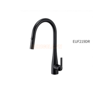 Vòi nước dây rút inox 304 phủ nano đen Eurogold EUF219DR