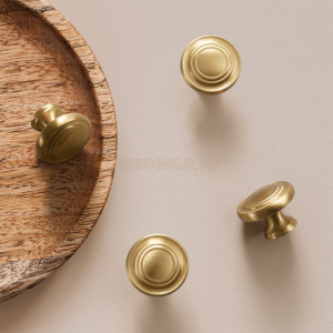 Núm tủ tròn đồng nguyên chất BHG52