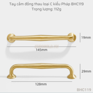 Tay nắm đồng nguyên chất Eurogold BHC119 - bhc119 8 1 510x510 1