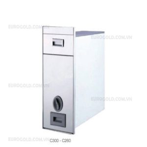 Thùng gạo mặt gương màu trắng sữa Eurogold C300
