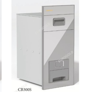 Thùng gạo mặt gương nút nhấn màu bạc Eurogold CB300S
