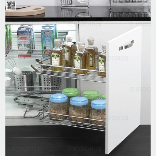 Giá liên hoàn inox nan ray giảm chấn Eurogold EP102 (phải)