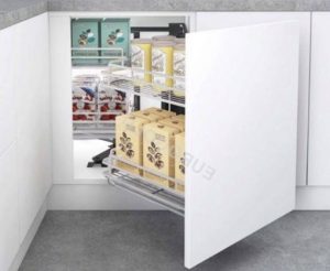 Giá liên hoàn nan inox mạ chrome ray giảm chấn Eurogold EPL102 (phải)