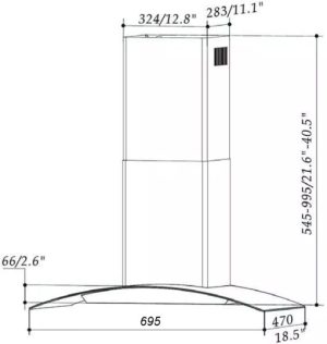 Máy hút mùi kính cong mặt kính trắng Eurogold EUH02270 - euh02270 1 510x538 1