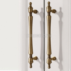 Tay nắm tủ đồng nguyên chất cổ điển màu đồng cổ BHG120ĐC