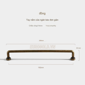 Tay nắm hợp kim kiểu cổ điển màu cổ Eurogold BHG505 - g505 8 510x510 1