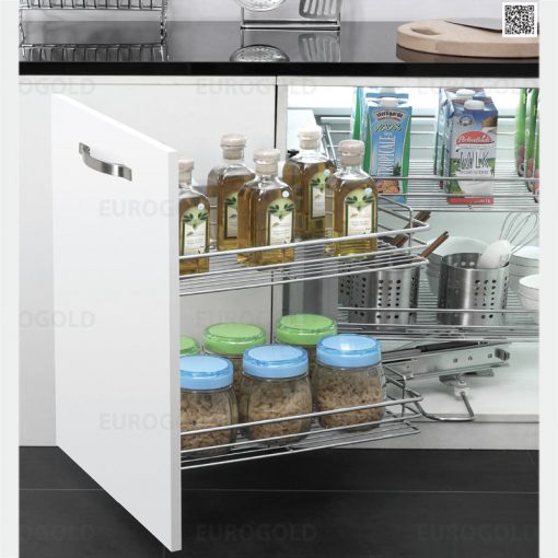Giá liên hoàn nan inox 304 ray giảm chấn Eurogold EPS101 (trái)