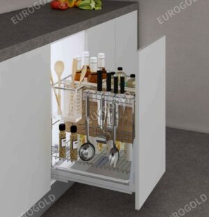 GIÁ DAO THỚT EUROGOLD ERO30435 NAN VUÔNG INOX BÓNG  - ke dao thot inox nan eurogold ero 2040b9