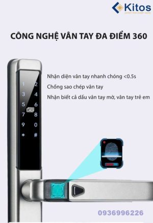Khoá vân tay cửa nhôm Kitos KT-AL650 - kitos al650 9 510x743 1