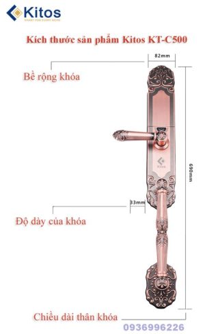 Khoá cửa vân tay tân cổ điển Kitos KT-C500 - kitos c500 20 510x828 1
