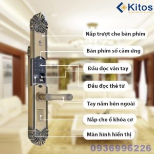 Khoá cửa vân tay tân cổ điển Kitos KT-C200 - kitos kt c200 1 510x510 1
