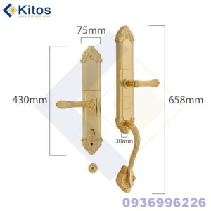 Khoá cửa vân tay tân cổ điển mạ vàng 24k Kitos KT-C800 - kitos kt c800 9 510x510 1