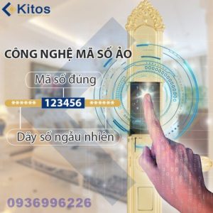 Khoá cửa vân tay tân cổ điển Golden 24k Kitos KT-C810 - kitos kt c810 1 510x510 1