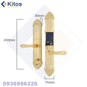 Khoá cửa vân tay tân cổ điển Golden 24k Kitos KT-C810 - kitos kt c810 5 510x510 1