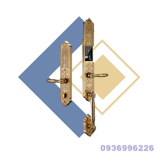 Khoá cửa vân tay tân cổ điển mạ vàng 24k Kitos KT-C900