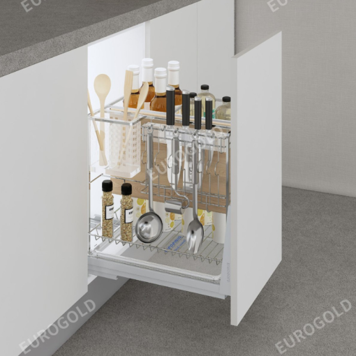 GIÁ DAO THỚT EUROGOLD ERO30425 NAN VUÔNG INOX BÓNG