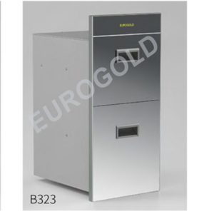 Thùng gạo mặt gương 2 tầng màu bạc Eurogold B323