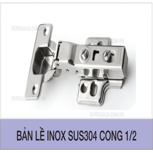 Bản lề cong 1/2 inox 304 Eurogold WP02