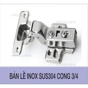 Bản lề cong 3/4 inox 304 Eurogold WP03