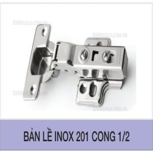 Bản lề cong 1/2 inox 210 Eurogold WS02