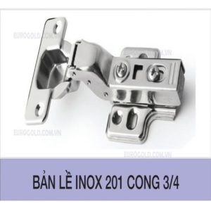 Bản lề cong 3/4 inox 201 Eurogold WS03