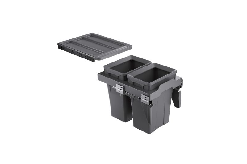 THÙNG RÁC ĐÔI CÁNH KÉO ÂM TỦ GRANDX XW.D30 30CM 30CM - xw d30 d40 1 1