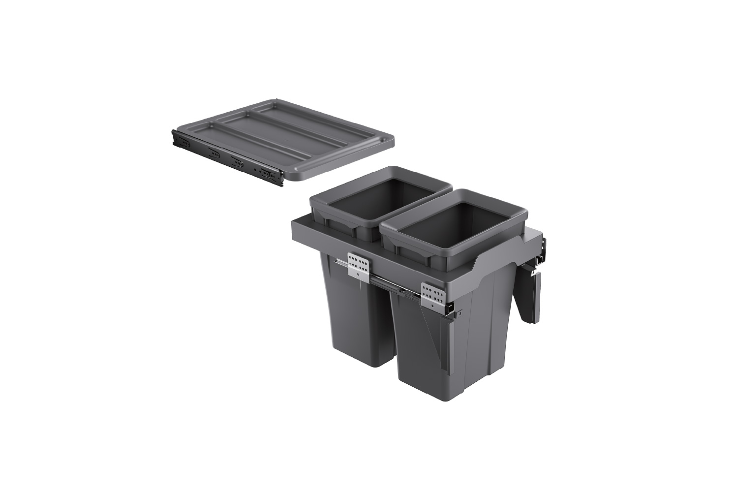 THÙNG RÁC ĐÔI CÁNH KÉO ÂM TỦ GRANDX XW.D30 30CM 30CM