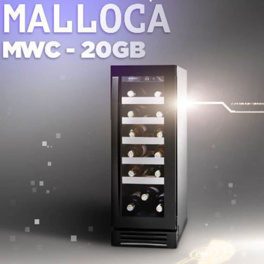 HÌNH ẢNH THỰC TẾ CỦA TỦ BẢO QUẢN RƯỢU VANG ÂM TỦ/ ĐỘC LẬP MALLOCA MWC-20BG