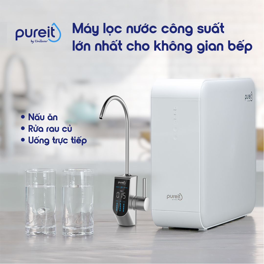 MÁY LỌC NƯỚC PUREIT UNILEVER DELICA UR5840 ÂM TỦ BẾP - 1 2 1