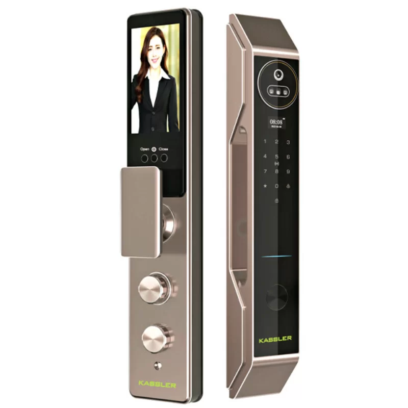 KHOÁ VÂN TAY KASSLER KL 899 CNC COFFEE FACE ID APP WIFI