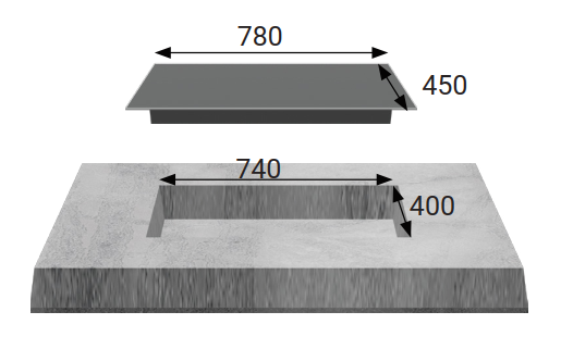KÍCH THƯỚC BẾP TỪ KAFF KF-IH6003II