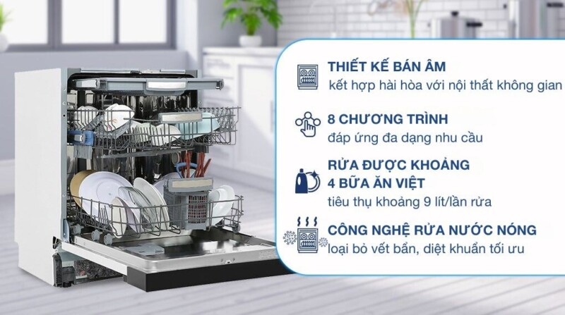 MÁY RỬA CHÉN BÁN ÂM MẶT ĐEN HAFELE HDW-HI60B (533.23.210)