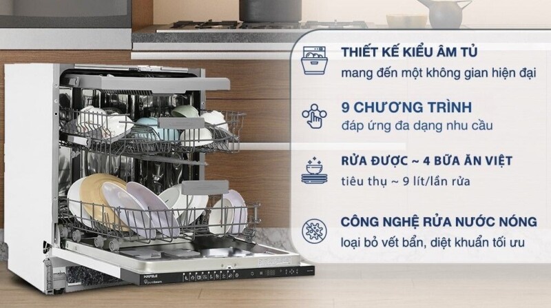 MÁY RỬA CHÉN ÂM TỦ TOÀN PHẦN HAFELE HDW-FI60D (533.23.320)
