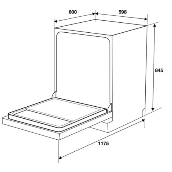 MÁY RỬA CHÉN ĐỘC LẬP HAFELE HDW-F6051S (538.21.370)