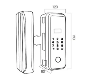 KHÓA ĐIỆN TỬ CỬA KÍNH KASSLER KL 569 APP REMOTE - 100 1