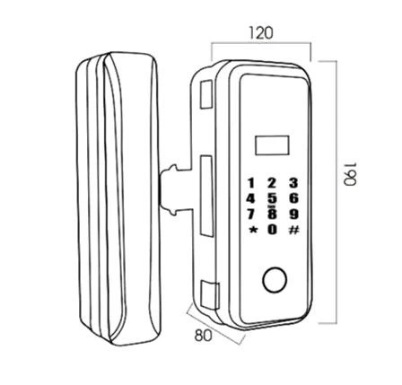 KHÓA ĐIỆN TỬ CỬA KÍNH KASSLER KL 569 APP REMOTE - 100 1