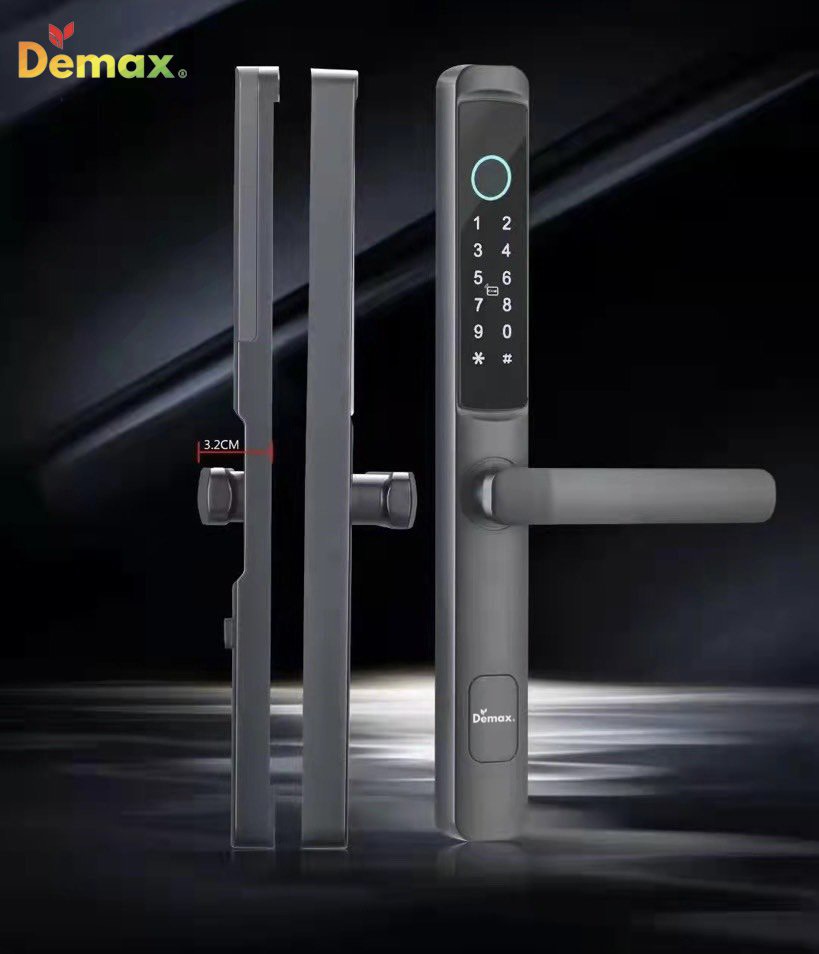 Khóa vân tay cửa nhôm, sắt Demax SL C103 SB chống nước (Cửa Lùa Và Cửa Mở) - Của Đức - 103bl3
