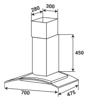 MÁY HÚT MÙI KÍNH CONG KAFF KF-GB705 - 11 20