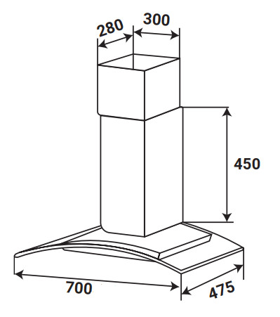 MÁY HÚT MÙI KÍNH CONG KAFF KF-GB705 - 11 20