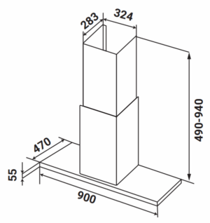 MÁY HÚT MÙI ÁP TƯỜNG KAFF KF-90RH - 12 1