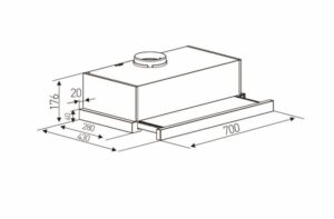 MÁY HÚT MÙI ÂM TỦ KAFF KF-TL1007W - 12 27