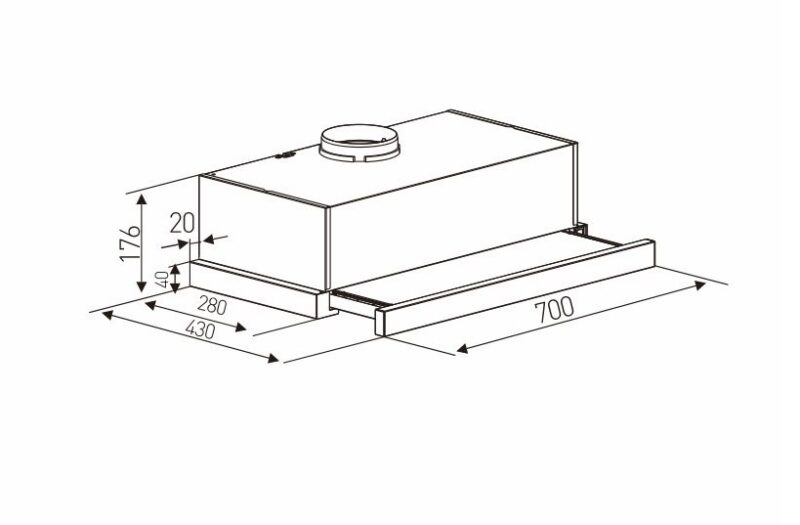MÁY HÚT MÙI ÂM TỦ KAFF KF-TL1007W - 12 27